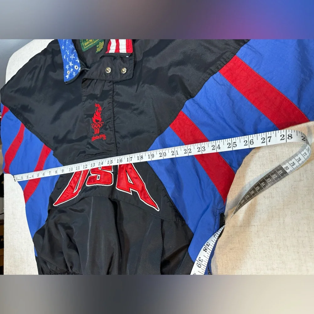 Starter Atlanta 1996 Olympic Games USA 1/2 Zip Windbreaker Jacket Size M - Picture 12 of 15